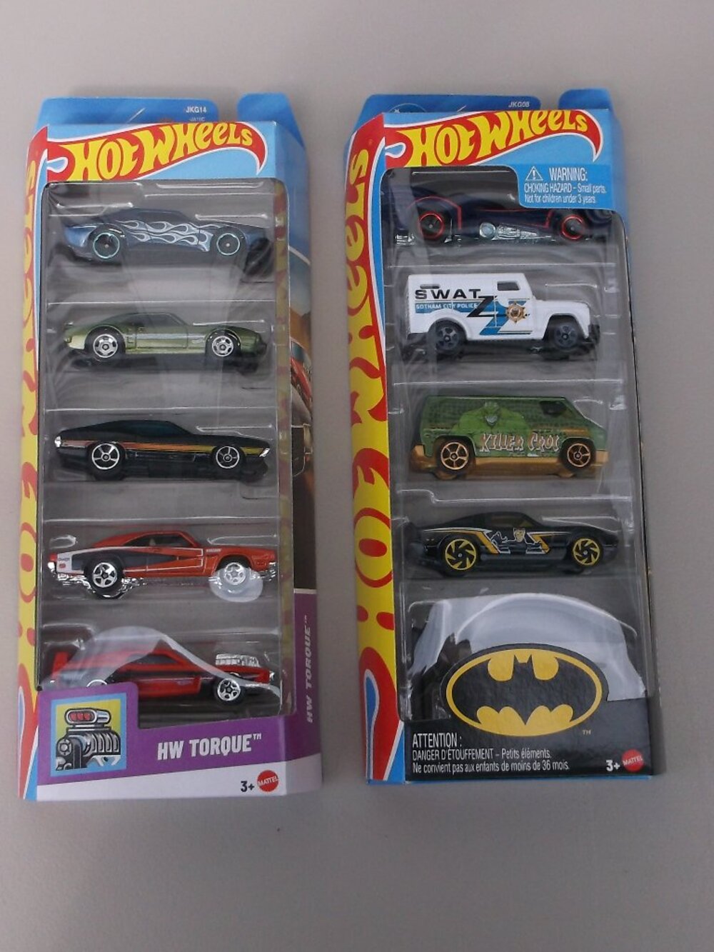 🚗2 NWT Mattel Hot Wheels sets, BATMAN SERIES & HW TORQUE™ – 10 Vehicles